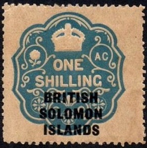 Solomon Island 1s revenue overprint Solomon Island 1s revenue overprint